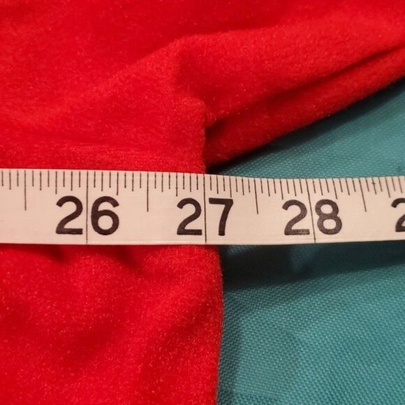 Katz Vintage 70's Embroidered Strawberries Christmas Red Zip Front Robe Size XL - Picture 10 of 12